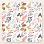 Blätter Rechteckiger Pappuntersetzer (Vorderseite)