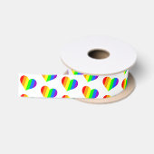 Blätter Regenbogen Satinband (Spule)