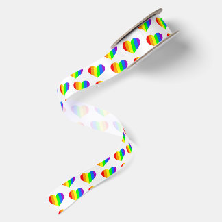 Blätter Regenbogen Satinband