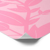 Blätter Rosa Botanisch Poster (Ecke)