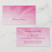 Blätter.Rosa Visitenkarte (Vorne/Hinten)