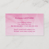 Blätter.Rosa Visitenkarte (Rückseite)