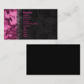 Blätter - Rosa Visitenkarte (Vorne/Hinten)
