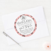 Blätter Rose blüten Zucker-/Körperbutteretikett Runder Aufkleber (Umschlag)