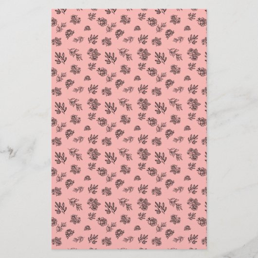 Blätter + Rose HandGezeichnet auf FARBseifenwraps (Vorderseite)