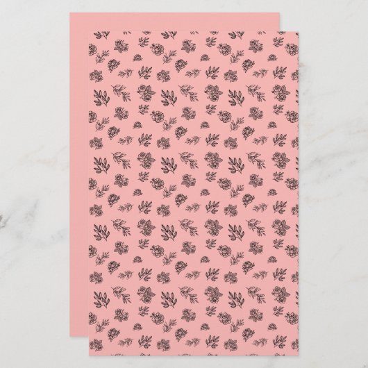 Blätter + Rose HandGezeichnet auf FARBseifenwraps (Vorne/Hinten)