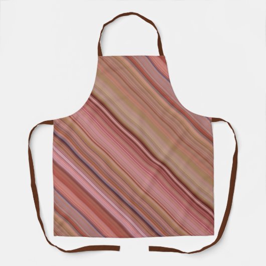 Blätter rot, braun und pfirsichfarben Streifen Schürze (Vorderseite)