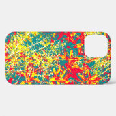 Blätter Rot-Grün-Gelb und Weiß Case-Mate iPhone Hülle (Rückseite (Horizontal))