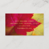 Blätter Rote Gelbe Maple im Herbst Kunst Visitenkarte (Rückseite)