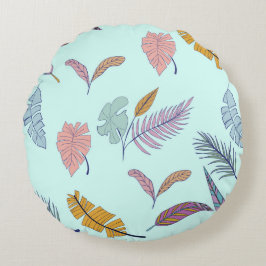 Blätter Rundes Kissen