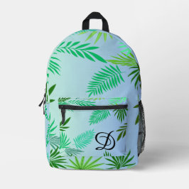 Blätter safari bedruckter rucksack