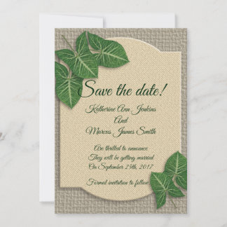 Blätter Save the Date Einladung