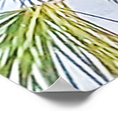 Blätter Schnee und Pine Tree. Jetzt kaufen Poster (Ecke)