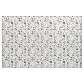 Blätter Schwarz auf weißem Blumengewebe 2 Stoff (Yard (91,4 cm))