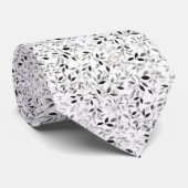 Blätter Schwarz/Grau Wasserfarben Elegant Krawatte (Gerollt)