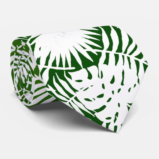 BLÄTTER SEAMLESS PATTERN GRÜNWEISS KRAWATTE (Gerollt)