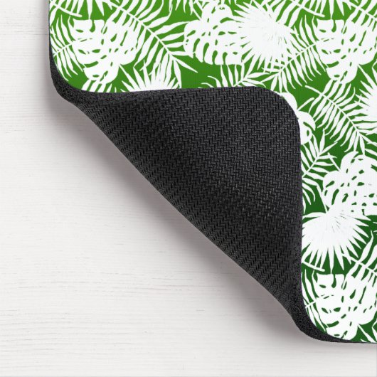 BLÄTTER SEAMLESS PATTERN GRÜNWEISS MOUSEPAD (Ecke)