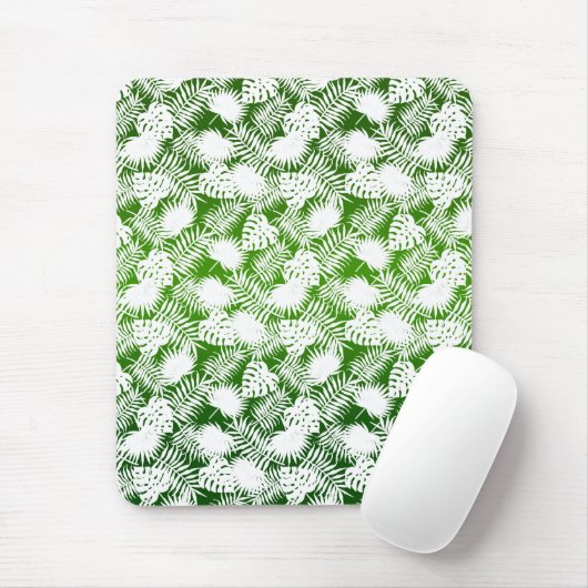 BLÄTTER SEAMLESS PATTERN GRÜNWEISS MOUSEPAD (Mit Mouse)