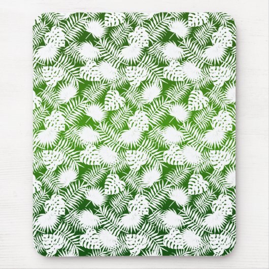 BLÄTTER SEAMLESS PATTERN GRÜNWEISS MOUSEPAD (Vorne)