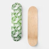 BLÄTTER SEAMLESS PATTERN GRÜNWEISS SKATEBOARD (Vorderseite)