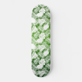 BLÄTTER SEAMLESS PATTERN GRÜNWEISS SKATEBOARD
