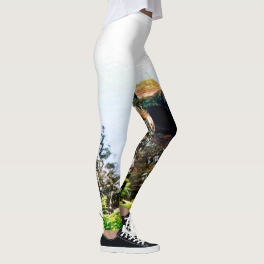 Blätter, See und Logs Leggings (Rechts)