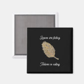 Blätter sind Fallende schwarze Magnete Magnet (Vorderseite/Rückseite)