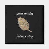 Blätter sind Fallende schwarze Magnete Magnet (Vorne)