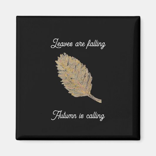 Blätter sind Fallende schwarze Magnete Magnet (Vorne)