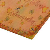 Blätter sinken Herbst ist die Aufforderung an den  Schneidebrett (Ecke)