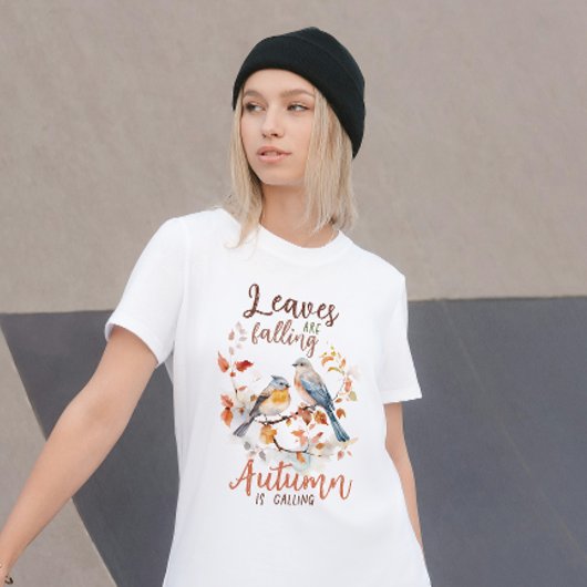 Blätter sinken Herbst ruft, Herbstüberfälle T-Shirt