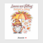 Blätter sinken im Herbst und rufen klassischen T - Aufkleber (Blatt)