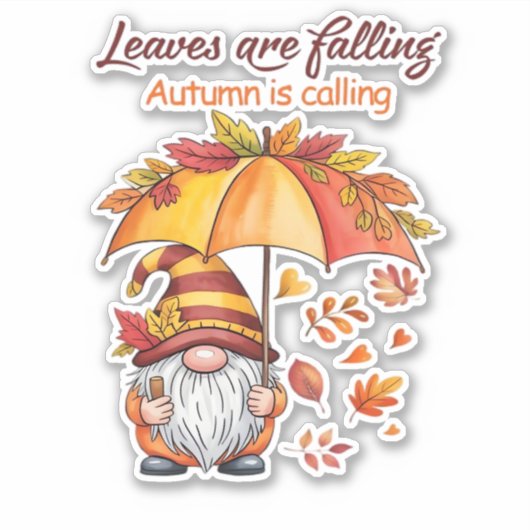 Blätter sinken im Herbst und rufen klassischen T - Aufkleber (Vorderseite)