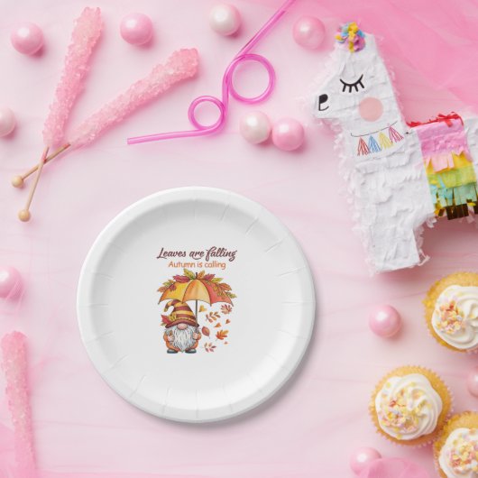 Blätter sinken im Herbst und rufen klassischen T - Pappteller (Party)