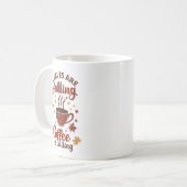 Blätter sinkender Kaffee im Herbst Kaffeetasse (Vorderseite Links)