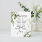 Blätter + Skripttext Hochzeitstag (Stehend Vorderseite)