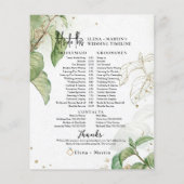 Blätter + Skripttext Hochzeitstag (Rückseite)