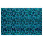 Blätter - Sky Blue on Black Stoff (Yard (91,4 cm))