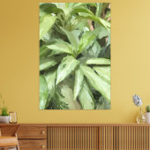 Blätter Stretchierte Canvas drucken Leinwanddruck (Insitu (Wohnzimmer))