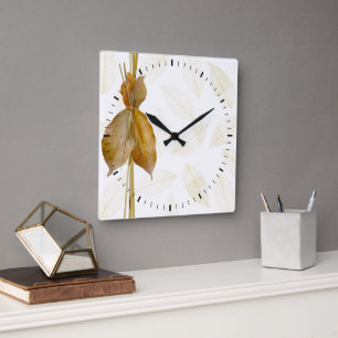Blätter- & Strohprodukte, Moderne Wanduhr