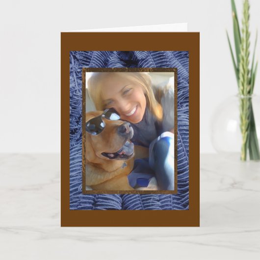 Blätter-Tatzen-Drucke Karte (Vorderseite)