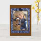 Blätter-Tatzen-Drucke Karte (Gelbe Blume)