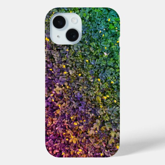 Blätter Textured Colorful iPhone Case (Rückseite)
