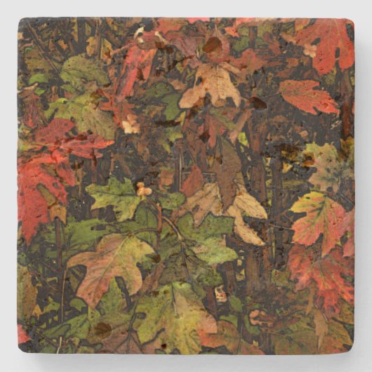 "BLÄTTER" TRAVERTINE, CORK-BACKED-UNTERSETZER STEINUNTERSETZER (Vorderseite)