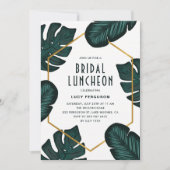 Blätter Tropical Bridal Luncheon Einladung (Vorderseite)