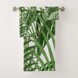 Blätter Tropical Greenery Watercolor Palm Tree Badhandtuch Set