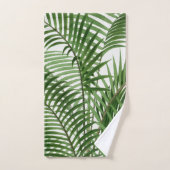Blätter Tropical Greenery Watercolor Palm Tree Badhandtuch Set (Handtuch)
