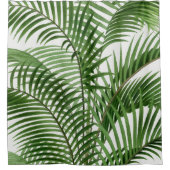 Blätter Tropical Greenery Watercolor Palm Tree Duschvorhang (Vorderseite)