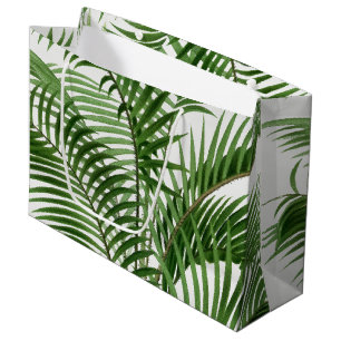 Blätter Tropical Greenery Watercolor Palm Tree Große Geschenktüte