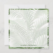 Blätter Tropical Greenery Watercolor Palm Tree Mitteilungskarte (Vorderseite)